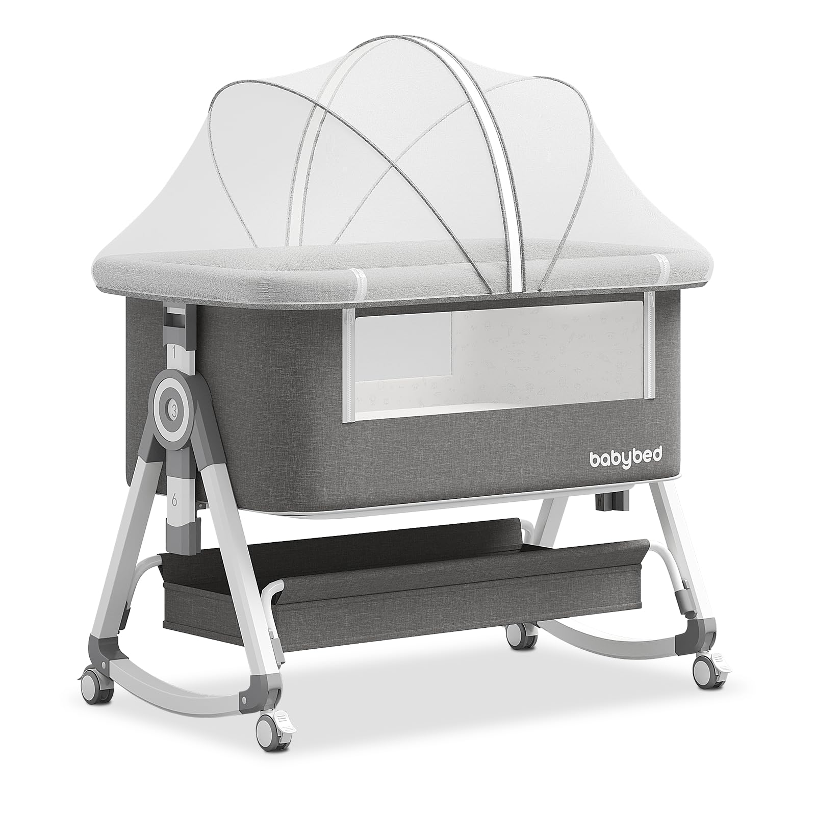 専用ベ Amazon.co.jp: 2025最新 ベビーベッド 添い寝ベッド 折畳み 高さ6段